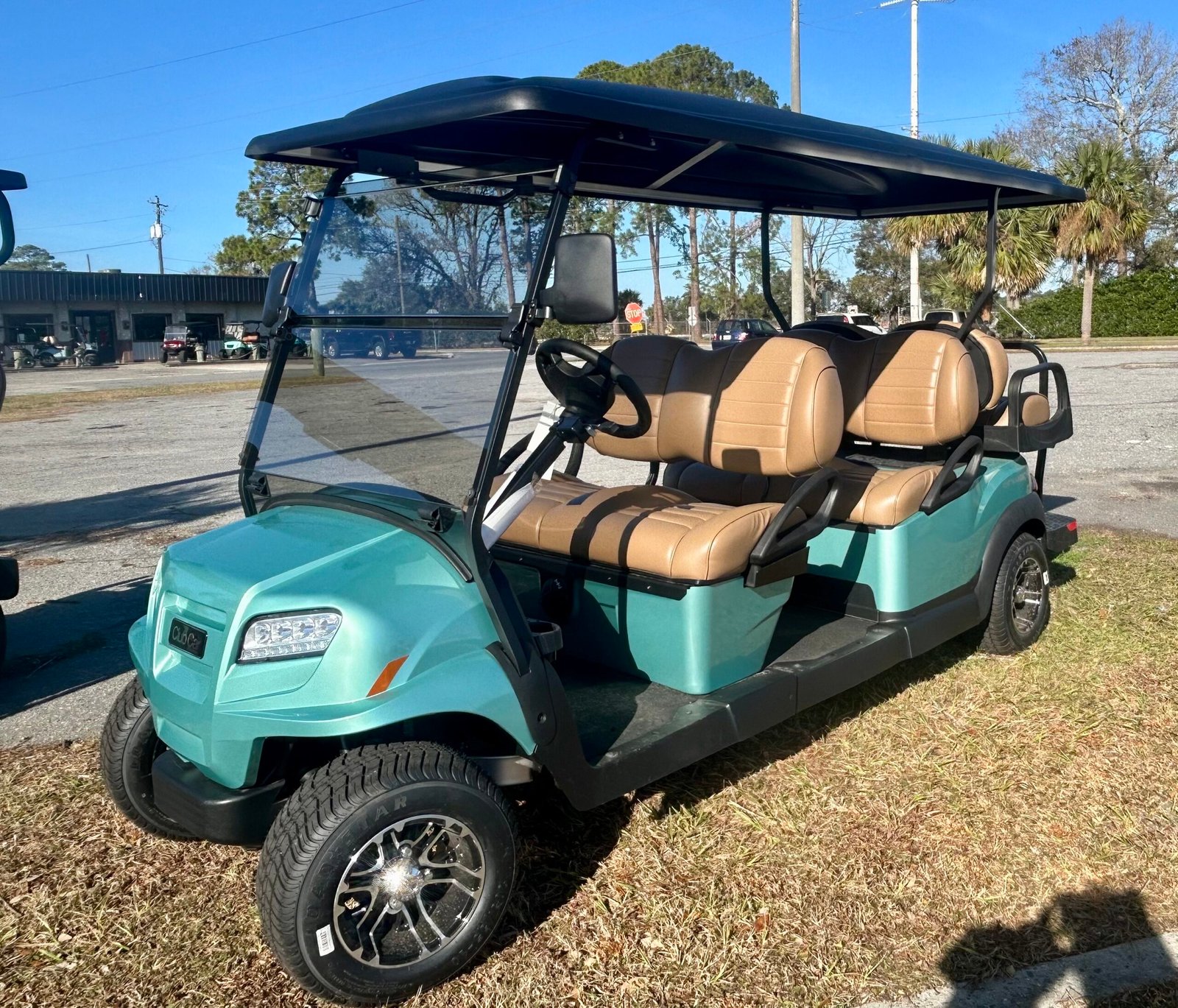 Better Than New Custom Club Car Seafoam 6 Passenger Golf Cart